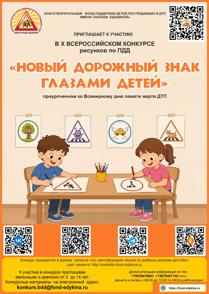 X Всероссийский конкурс рисунков по ПДД «Новый дорожный знак глазами детей»